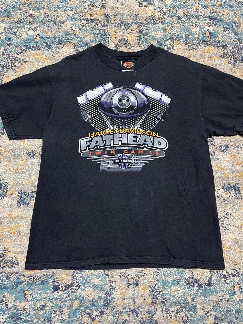 VTG Harley-Davidson Fathead Twin Cam T-Shirt Size L